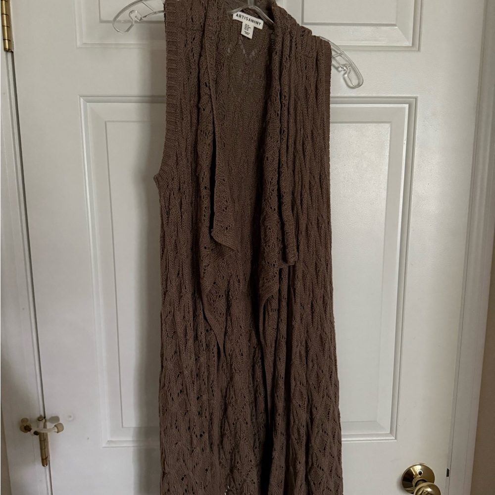 Artisan Ny Chocolate Knit Vest